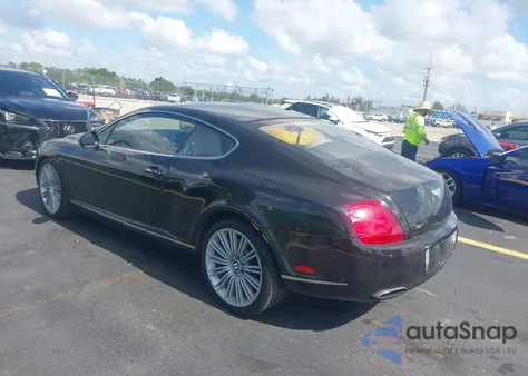 2010 Bentley Continental Gt Speed z USA, uszkodzony, nr VIN SCBCP7ZA3AC062508